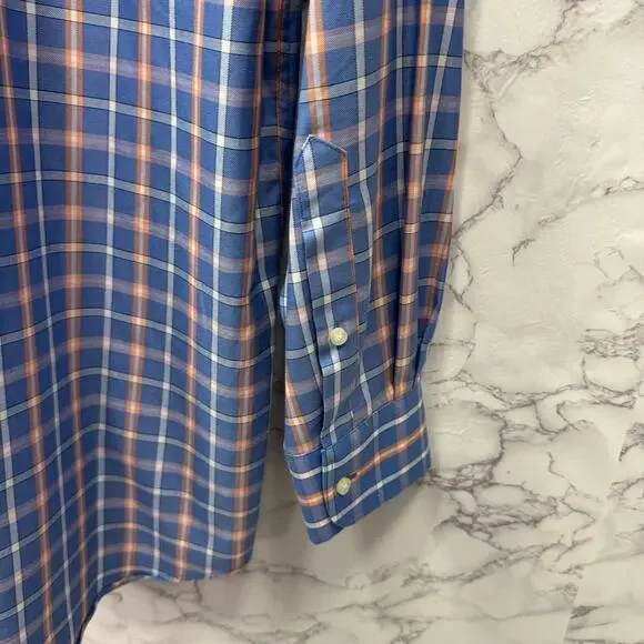 Peter Millar Men’s Shirt sz L Checkered Long Sleeve Cotton #G938 - Picture 4 of 11